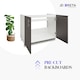 image 6 of JD Greta Adjustable Legs Kitchen Sink Unit 800mm Cabinet With Doors - Cashmere Matt