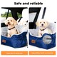 image 5 of Skylos Dog Car Seat Bed Pet Booster Travel Carrier with Safety Leash | Blue | Blue | 1