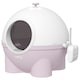image 1 of PawHut Large Cat Litter Box w/ Scoop, Front Entrance, 53 x 51 x 48cm - Pink