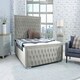 image 3 of Hendrick Plush Small Double Bed Frame - Silver