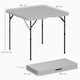image 5 of Outsunny 3ft Folding Camping Table, Heavy Duty Picnic Table with 2 Adjustable Height for Indoor Outdoor Garden, Party, BBQ, Dark Grey | Grey | Dark Grey | 86L x 86W x 74Hcm