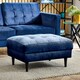 image 3 of Furniturebox Jolene Navy Blue Velvet Footstool
