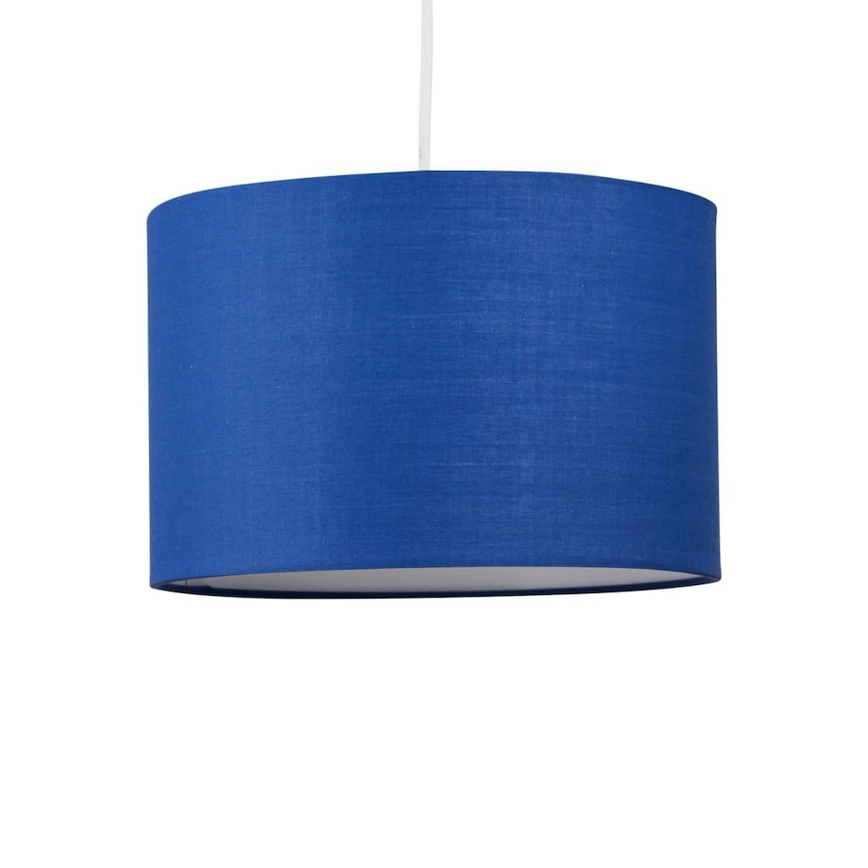 image 1 of First Choice Lighting Set of 2 Navy Blue 25cm Ceiling Light Shades Blue