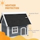 image 5 of PawHut Outdoor Feral Cat House with Openable Asphalt Roof - Grey