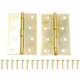 image 7 of 4" (100mm) Brass Plated Steel Door Cabinet Closet Gate Hinges Butt Hinge 16pk Gold
