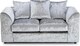 image 3 of CHICAGO 3+2  CRUSHED VELVET SOFA SET SUITE IN SILVER
