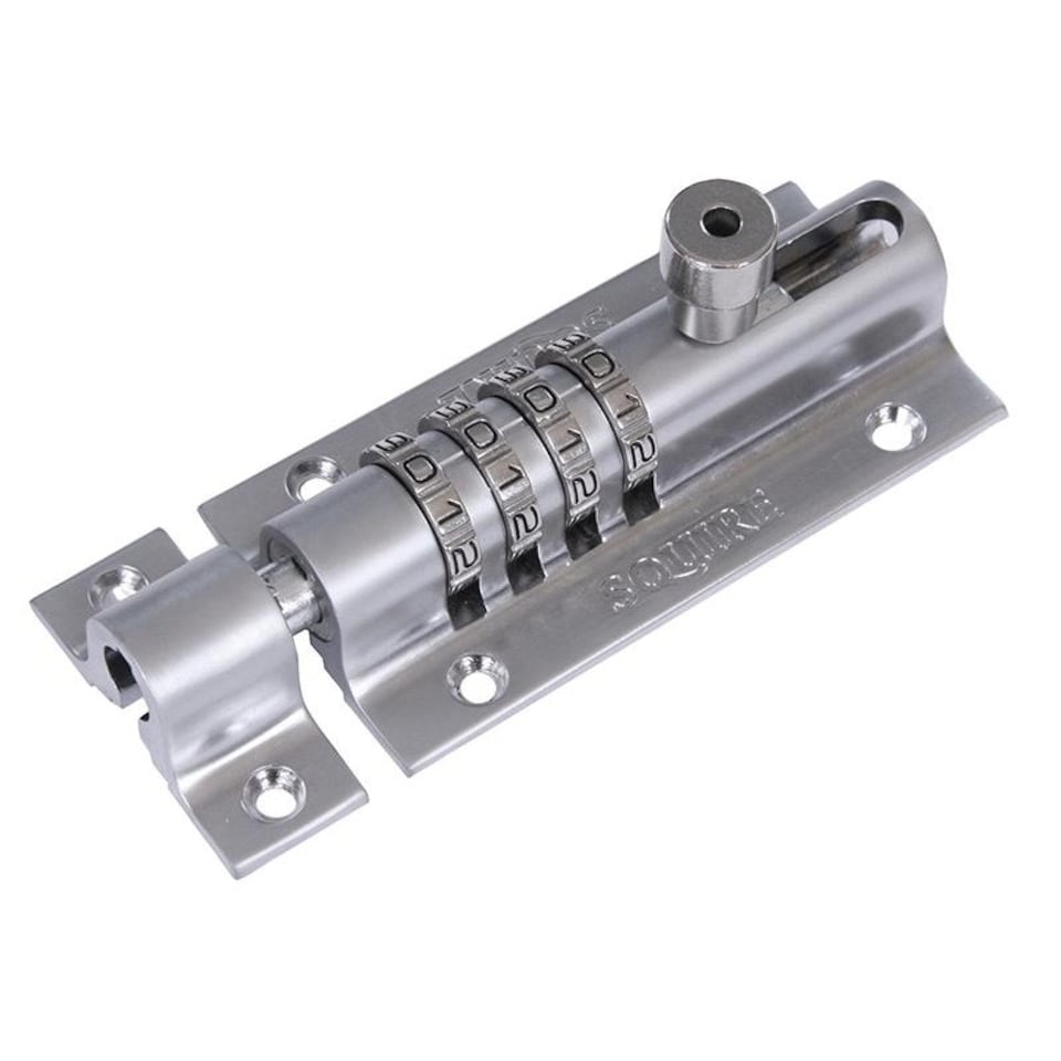image 1 of Squire Combibolt 4 Re-codable Locking Bolt - Multi Colour - Chrome | Multi