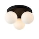 image 1 of Toronto 3 Light IP44 Flush Matte Black Ceiling Light