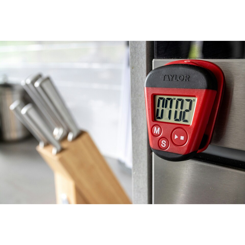 image 1 of Taylor Kitchen Clip Digital Timer White