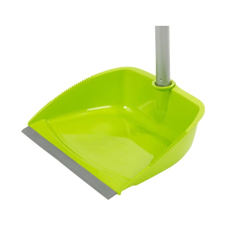 image 1 of Long Handled Dustpan & Soft Brush Set - 4 Colours | Green | 1