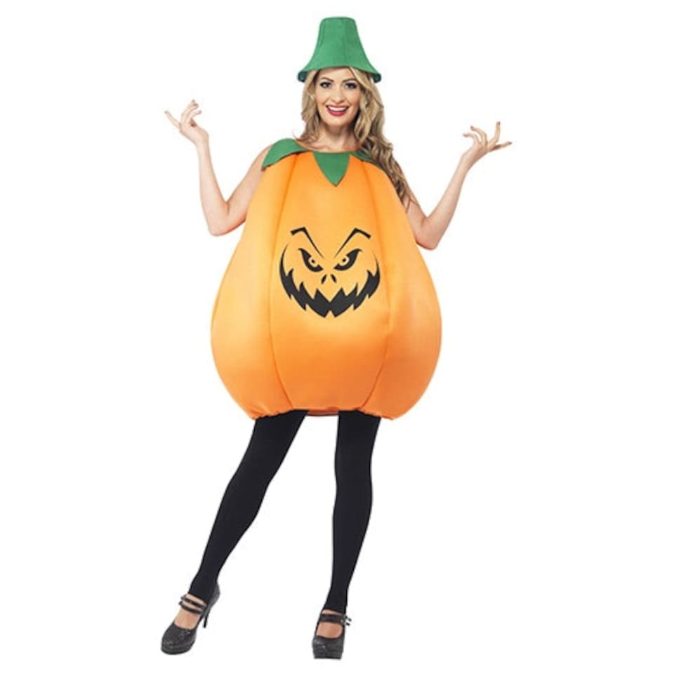 image 1 of Pumpkin Fancy Dress Halloween Costume Unisex Adult One Size