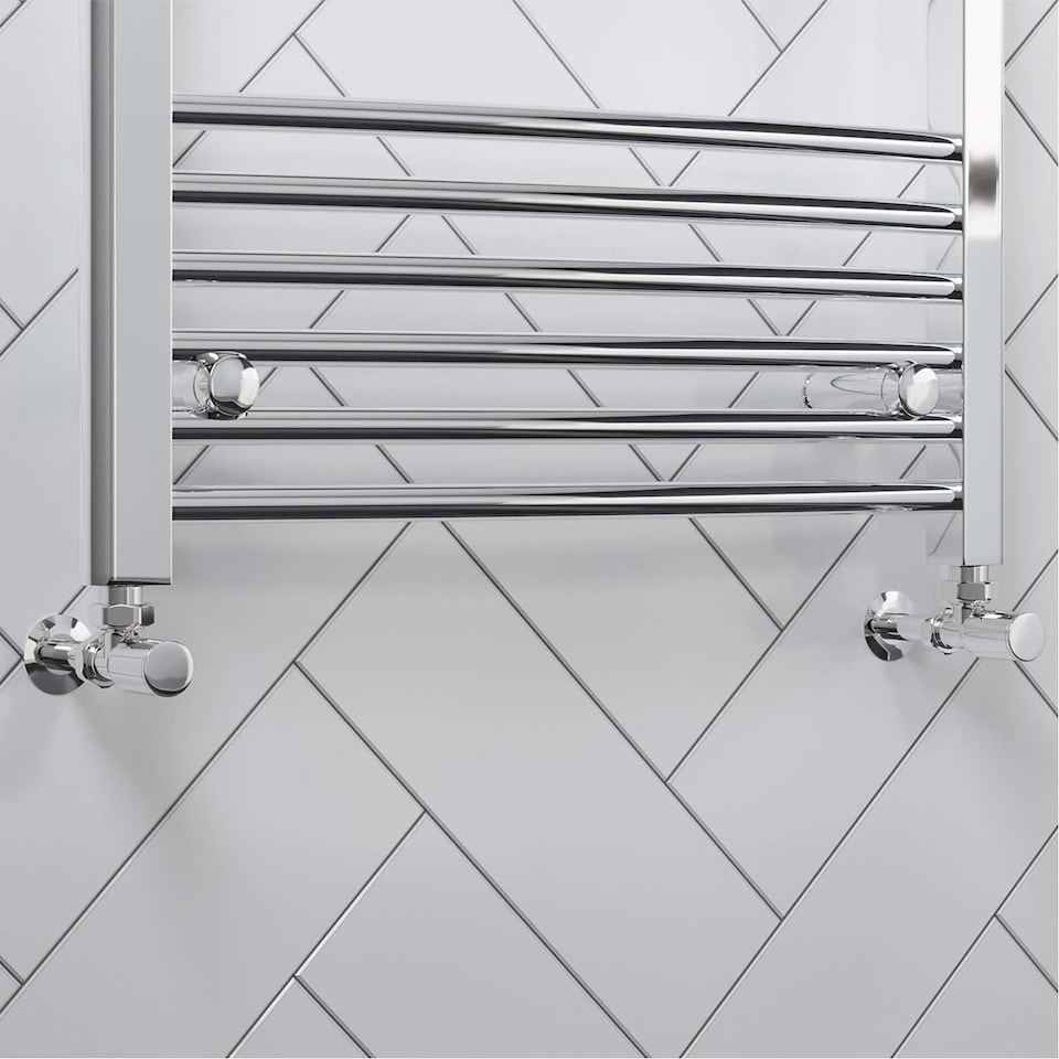 image 1 of Round - Chrome Radiator Valve Angled Polished 10mm