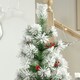 image 8 of HOMCOM 5ft Christmas Xmas Tree Pine Look and Metal Stand Snow Gift 184 Tips