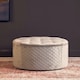 image 3 of Interiors by Premier Round Grey Velvet Ottoman Grey