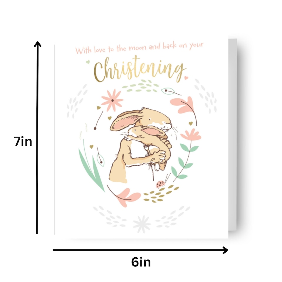 image 1 of Guess How Much I Love You Christening Card