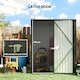 image 4 of Outsunny 5ft x 3ft Lean to Garden Shed, Metal Outdoor Storage Shed with Single Lockable Door, Tool Storage Shed for Garden, Patio, Black