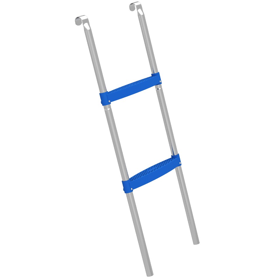 image 1 of SPORTNOW Trampoline Ladder, 2-Steps with Horizontal Wide Steps, Galvanised