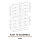 image 6 of HOMCOM CD Storage Unit DVD Tower Blu-ray Storage Shelf for Office, White White | 106.5W x 24D x 126.3H cm