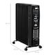 image 7 of HOMCOM 2500W Oil Filled Portable Radiator Heater w/ Remote Control - Black