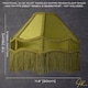image 7 of Traditional Victorian Empire Lamp Shade in Olive Green Velvet with Long Tassels | Green | Olive Green | 1