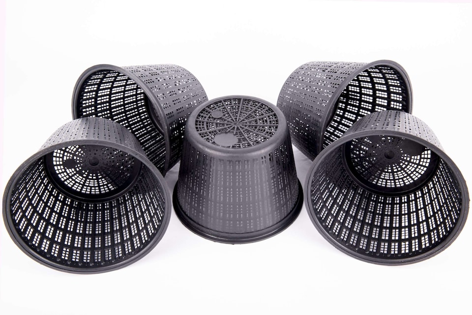 image 1 of Aquatic Pond Planting Basket - Round - 14cm / 1 Ltr - Mesh Plant Pot for Water Garden Ponds, Protects Roots from Fish