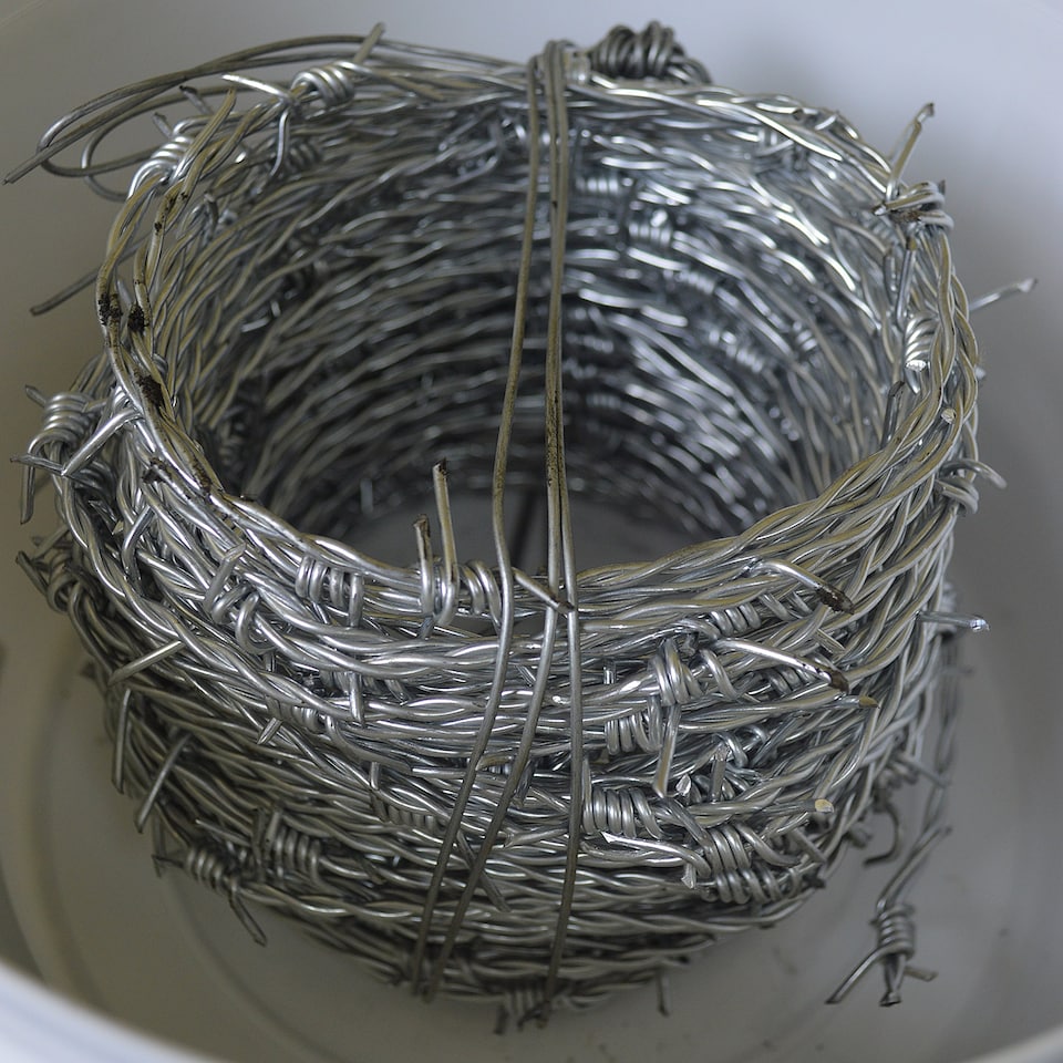 image 1 of 30m x 1.6mm Barbed Security Wire in Plastic Carry Tub