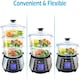image 3 of 800W Digital 3 Tier Electric Food Steamer with Rice bowl