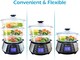 image 3 of 800W Digital 3 Tier Electric Food Steamer with Rice bowl