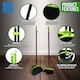 image 6 of Long Handled Dustpan and Brush Set Upright Sweeping Broom with Built-In Bristle Cleaner