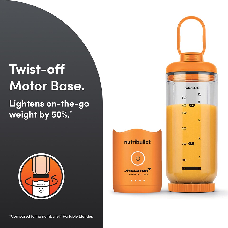 image 1 of nutribullet x McLaren Mastercard F1 Team Flex Portable Blender - Papaya