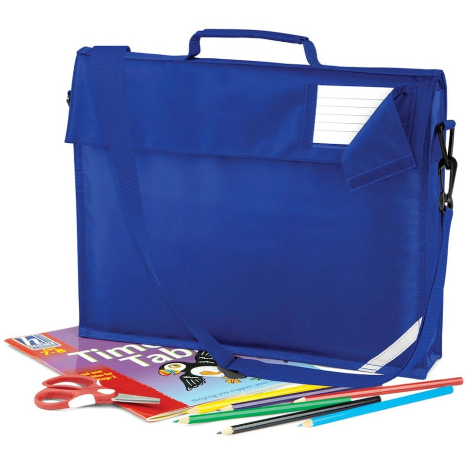 image 1 of Quadra Junior Book Bag With Strap - Bright Royal - One Size