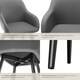 image 5 of Dining Chair Marilyn - corduroy look, upholstered, armchair, continuous backrest | Grey | grey/black | 1