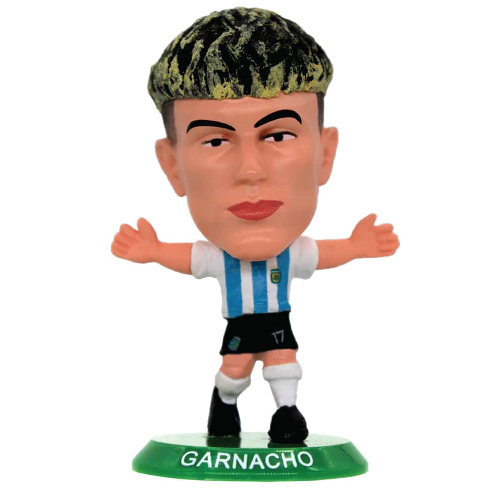 image 1 of Argentina Alejandro Garnacho SoccerStarz Football Figurine | Blue | Sky Blue/White | 5cm x 2.5cm x 2.5cm | 1