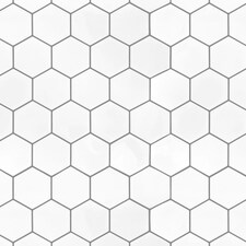 Wall Tile Hexagon 30.5x30.5cm White (5 Tiles Per Pack)