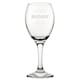 image 1 of Personalised Budgie Quote Engraved Novelty Wine Glass for Friend