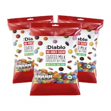 Diablo No Added Sugar Milk Chocolate Buttons 40g 3 Pack
