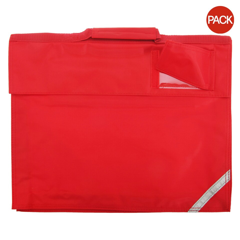 image 1 of Quadra Junior Book Bag - 5 Litres (Pack of 2) - Bright Red - One Size
