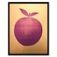 image 1 of Plum Apple On Gold Kitchen Block Home Decor Black Framed Wall Art Print A4