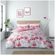 image 1 of VELVETIO Chelsea Floral Complete Duvet Cover Set with Fitted Sheet Soft Polycotton Bedding Sets Red | King