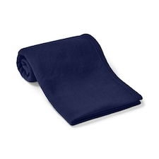 Brand Lab Plain Polar Fleece Dog Blanket - Navy - 100cm x 80cm