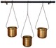 image 2 of Linear Hanging Planters - Metal - L20 x W81 x H90 cm - Black/Gold | Black