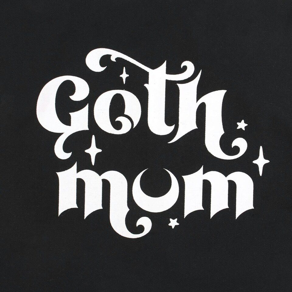 image 1 of Something Different Goth Mum Tote Bag - Black/White - One Size Black