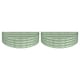 image 1 of Harbour Housewares Semicircular Steel Raised Beds - 120cm x 60cm - Green - 2pc