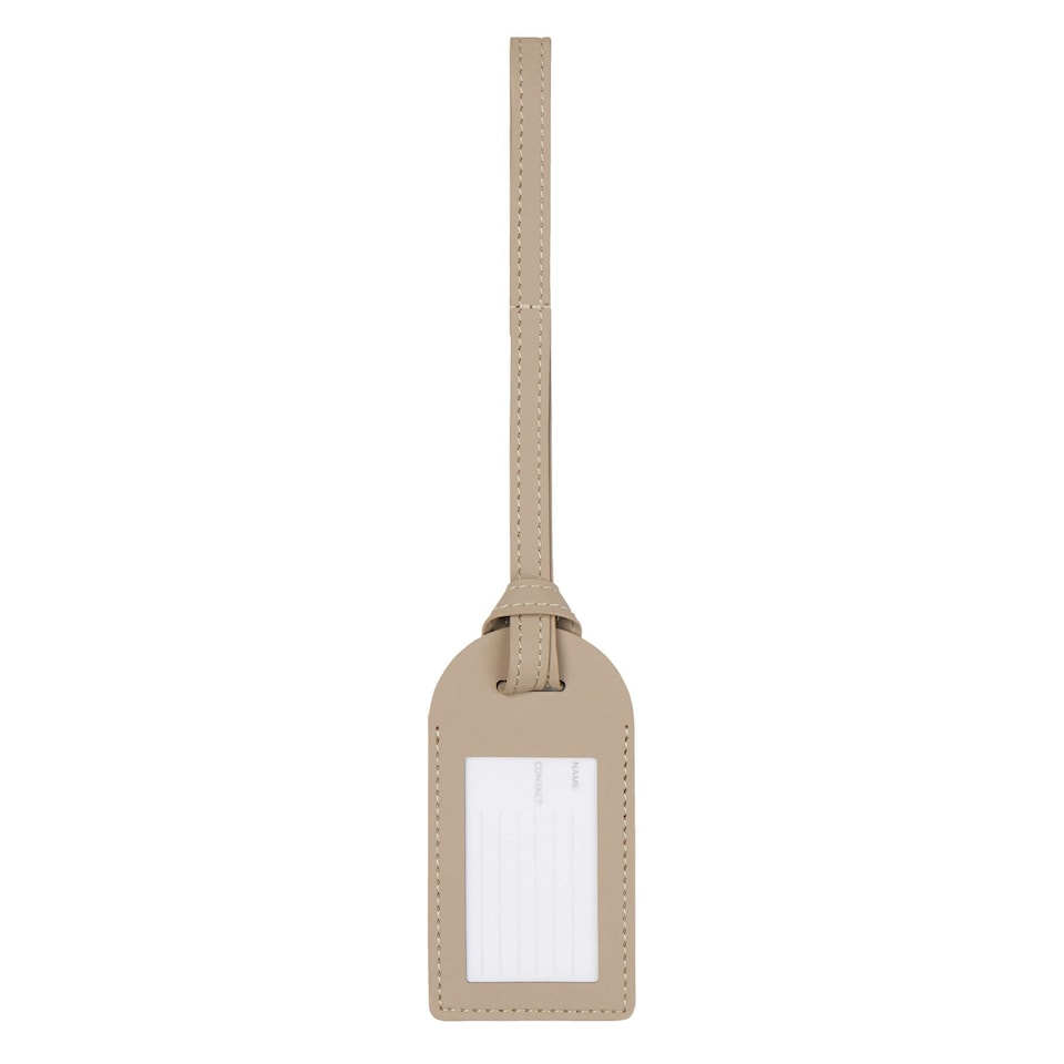 image 1 of Vinga Baltimore Recycled Polyester Luggage Tag - Greige - One Size | Grey