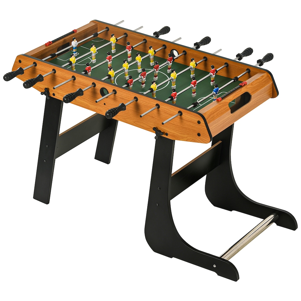 image 1 of HOMCOM Folding Football Gaming Table Mini Foosball Soccer Table, Family Fun