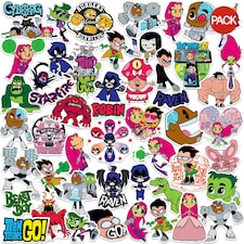 Teen Titans Go Deluxe Stickers (Pack of 50) - Multicoloured - One Size