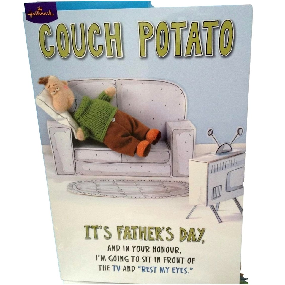 image 1 of Couch Potato Funny Dad Father's Day Greetings Card