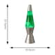 image 4 of ValueLights Razzo Lava lamp Clear Silver Illuminated Decoration and Integrated LED 1W Green Bulb