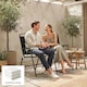 image 8 of Outsunny Seat Cushions with Machine Washable Cover | Cream | cream white | 46 x 42 x 7 cm