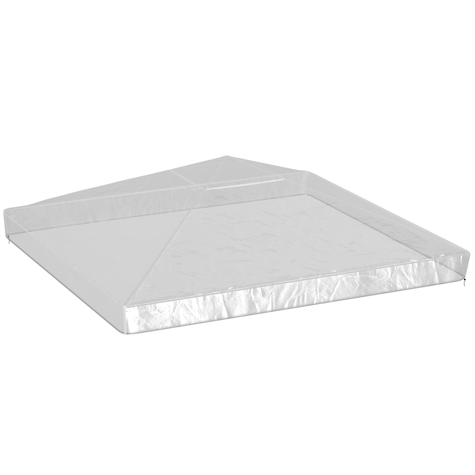 image 1 of Outsunny 2 x 2 (m) Gazebo Protective Cover, Waterproof Cover | Clear | Transparent | 200 x 200 cm